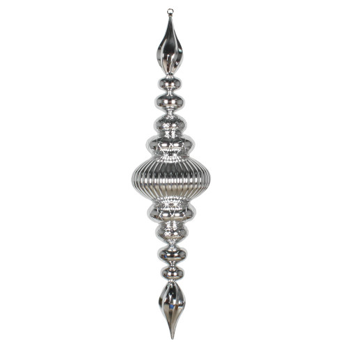 VIC-M183807 - 41" Silver Shiny Finial Ornament - Vickerman