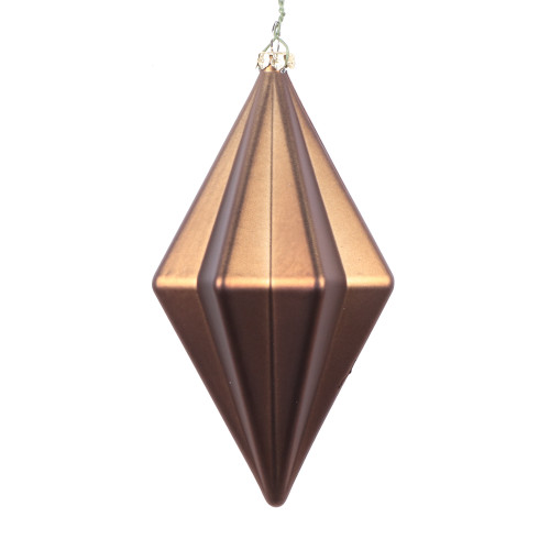 VIC-MC212376D - 5.5" Mocha Matte Finial Ornament, 4-Pack - Vickerman