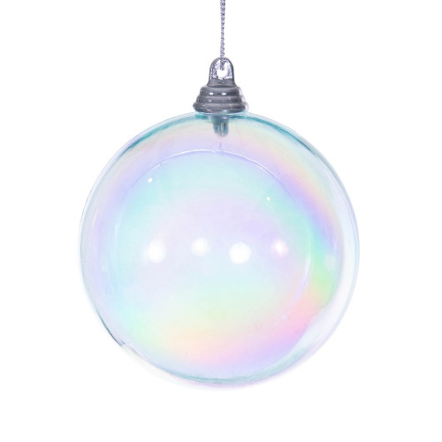 VIC-MC250032W - 3" Baby Blue Iridescent Ball, 6-Pack - Vickerman