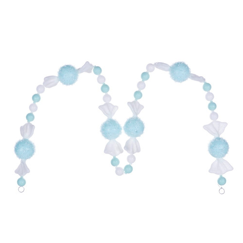 VIC-MC254644 - 6' Seafoam Green Icy Sugar Candy Garland - Vickerman