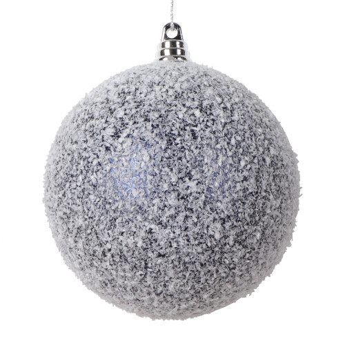 VIC-MT220131W - 4" Midnight Blue Matte Snow Ornament, 4-Pack - Vickerman