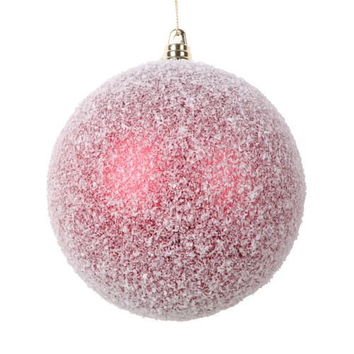 VIC-MT220303W - 4.75" Red Matte Snow Ornament, 4-Pack - Vickerman