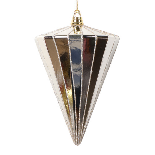 VIC-MT224143 - 6" Shiny Oat Cone Ornament, 3-Pack - Vickerman