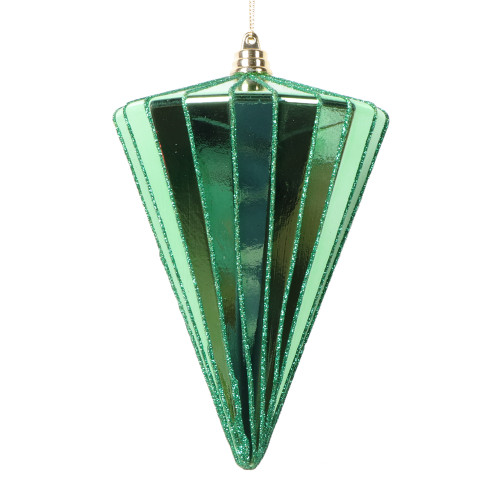 VIC-MT224174 - 6" Shiny Midnight Green Cone, 3-Pack - Vickerman