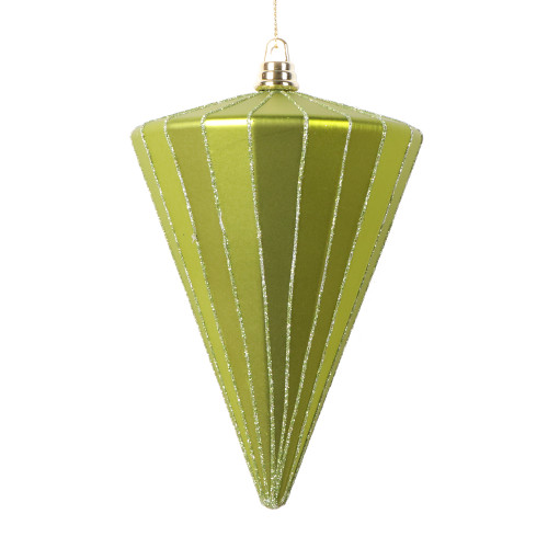 VIC-MT224373 - 6" Matte Lime Cone Ornament, 3-Pack - Vickerman
