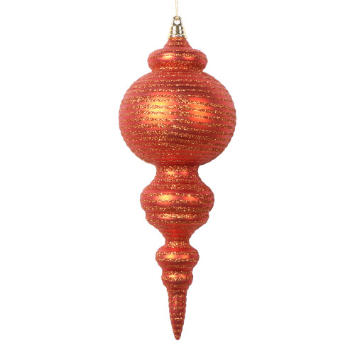VIC-MT224518 - 10" Matte Burnish Orange Finial, 2-Pack - Vickerman