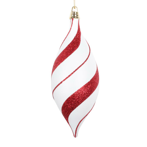 VIC-MT231207 - 7" White/Red Glitter Shuttle Ornament, 3-Pack - Vickerman
