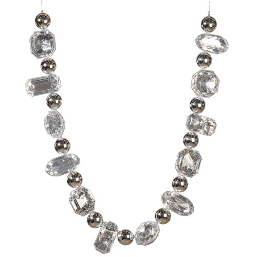 VIC-MT233407 - 6' Silver Jewel Garland - Vickerman