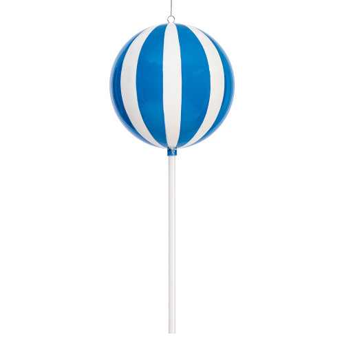 VIC-MT252402W - 23.6" Blue Enamel Round Lollipop - Vickerman