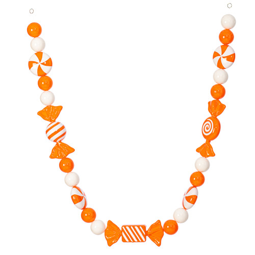VIC-MT253428 - 5.5" Orange Enamel Candy Garland - Vickerman