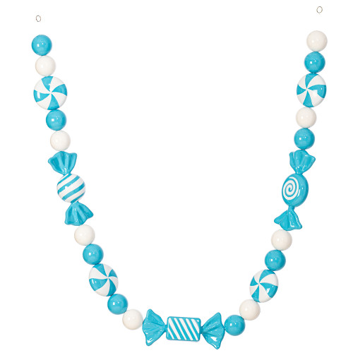 VIC-MT253452 - 5.5" Light Blue Enamel Candy Garland - Vickerman