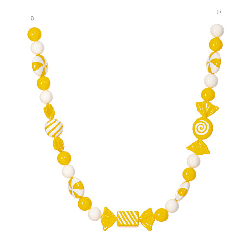 VIC-MT253478 - 5.5" Yellow Enamel Candy Garland - Vickerman