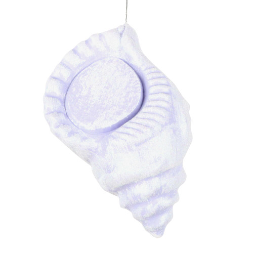 VIC-MT256086W - 10" Purple Conch Shell Glitter Ornament - Vickerman