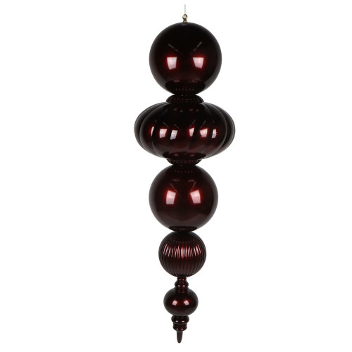 VIC-MT257065UV - 54" Burgundy UV Candy Apple Finial - Vickerman