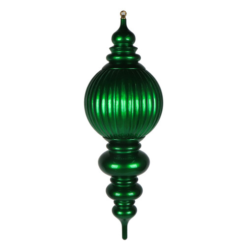VIC-MT257204UV - 35" Green UV Candy Stripe Finial - Vickerman