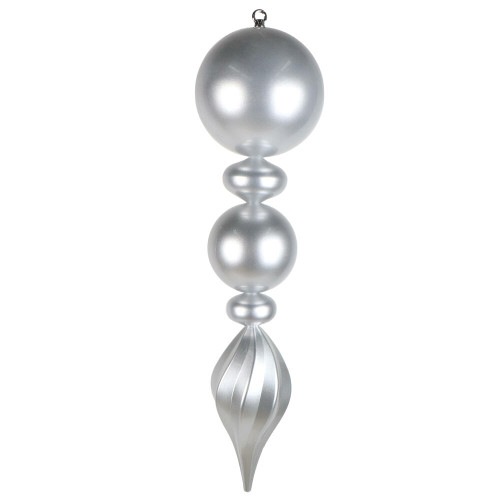 VIC-MT257607UV - 30" Silver UV Candy Ball Swirl Finial - Vickerman