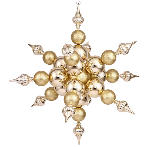 VIC-N115208 - 39" Gold Radical Snowflake Shiny/Glitter - Vickerman