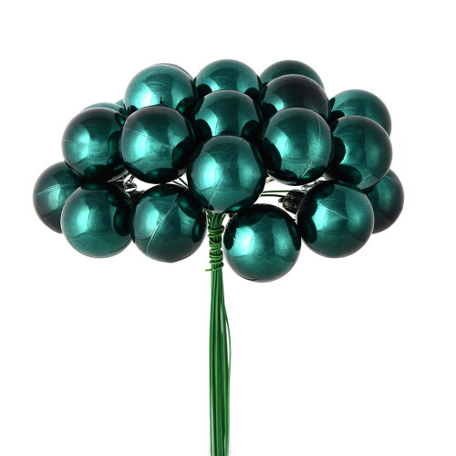 VIC-N180162 - 1" x 24pc Sea Blue Shiny Ball Pick, 2-Pack - Vickerman