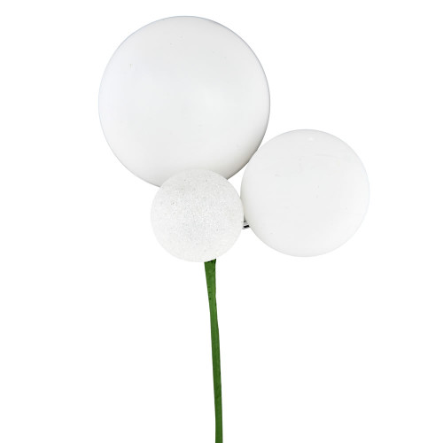 VIC-N193111 - 18" White Ornament Pick, 3-Pack - Vickerman