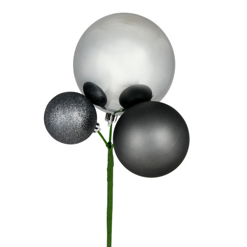 VIC-N193187 - 18" Pewter Ornament Pick, 3-Pack - Vickerman