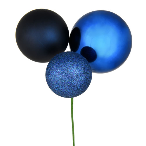 VIC-N193231 - 18" Midnight Blue Ornament Pick, 2-Pack - Vickerman
