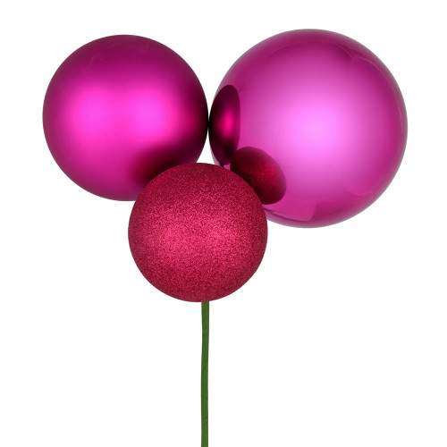 VIC-N193270 - 18" Fuchsia Ornament Pick, 2-Pack - Vickerman
