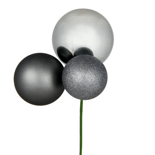 VIC-N193287 - 18" Pewter Ornament Pick, 2-Pack - Vickerman