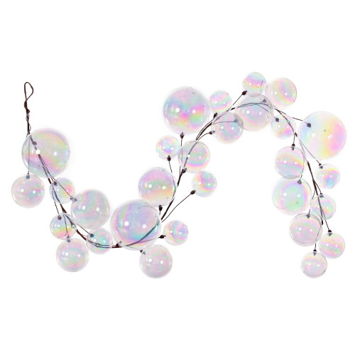 VIC-N240100 - 6' Iridescent Ball Branch Garland - Vickerman