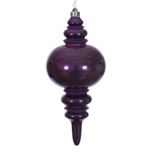 VIC-N241326DCV - 13" Plum Candy Glitter Finial UV - Vickerman
