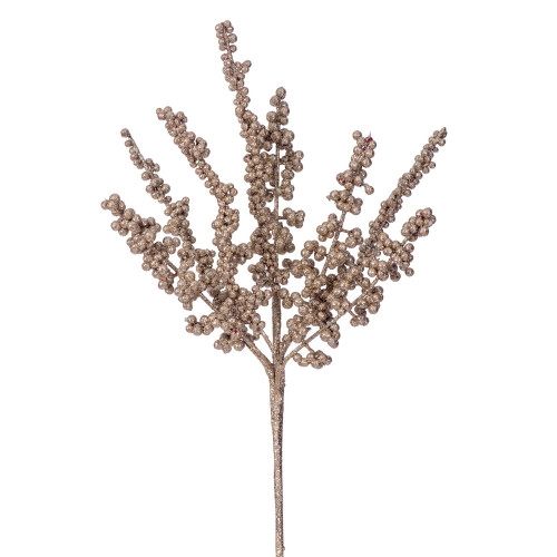 VIC-P250138UV - 18" Champagne Glittery Berry UV, 3-Pack - Vickerman