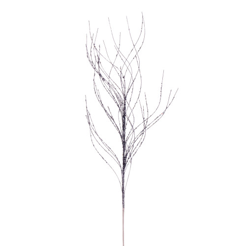 VIC-QG221087 - 37" Pewter Wavy Twig Glitter Spray, 6-Pack - Vickerman