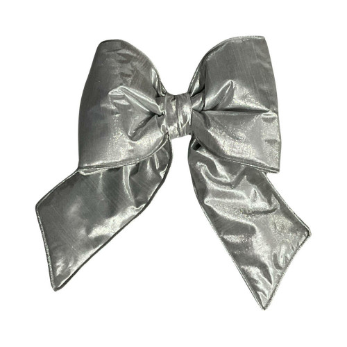 VIC-QTX24036 - 12" x 15" Silver Metallic Bow - Vickerman