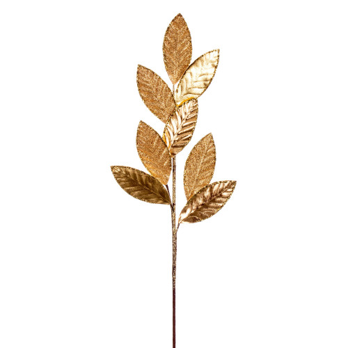 VIC-RG220708 - 27.5" Gold Metalic Leaf Glitter Spray, 3-Pack - Vickerman
