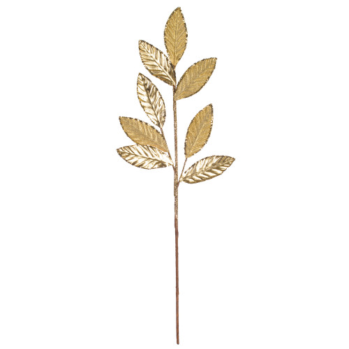 VIC-RG220738 - 27.5" Champagne Mtllc Leaf Glitter Spray, 3-Pack - Vickerman