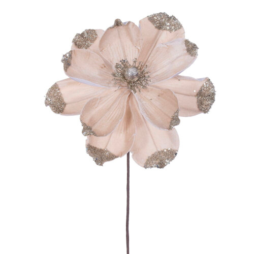 VIC-RG230938 - 21.5" Champagne Velvet Magnolia, 4-Pack - Vickerman