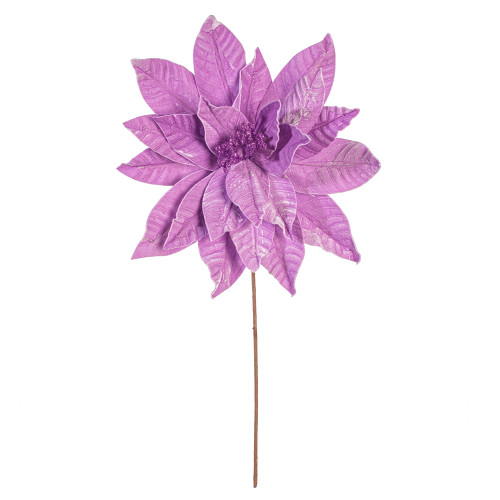 VIC-RG233186 - 21.5" Lavender Poinsettia 18" Flower, 2-Pack - Vickerman