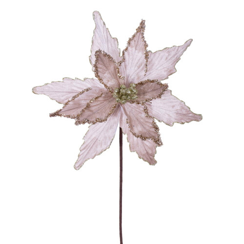 VIC-RG234938 - 21.5" Champagne Poinsettia 12" Flower, 6-Pack - Vickerman