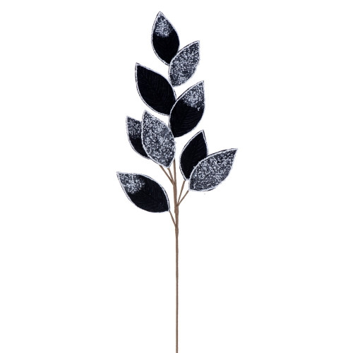 VIC-RG253317 - 32" Black Velvet Pearl Leaf Spray, 2-Pack - Vickerman