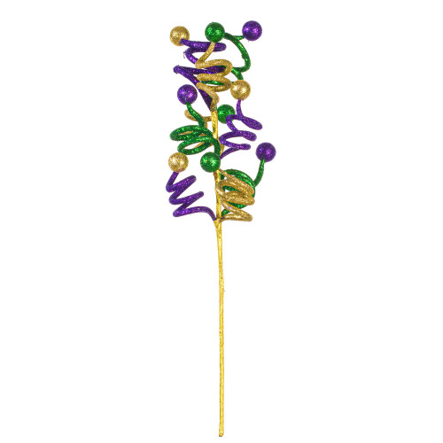 VIC-RG260767 - 24" Mardi Gras Curly Ball Spray, 3-Pack - Vickerman