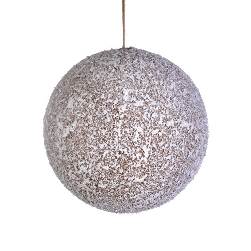 VIC-RN199611 - 4" Glitter Frosted Beige Ball, 4-Pack - Vickerman