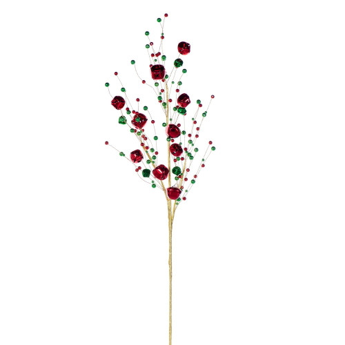 VIC-RPQ254329 - 29.5" Red/Green/Gold Bell Spray, 2-Pack - Vickerman