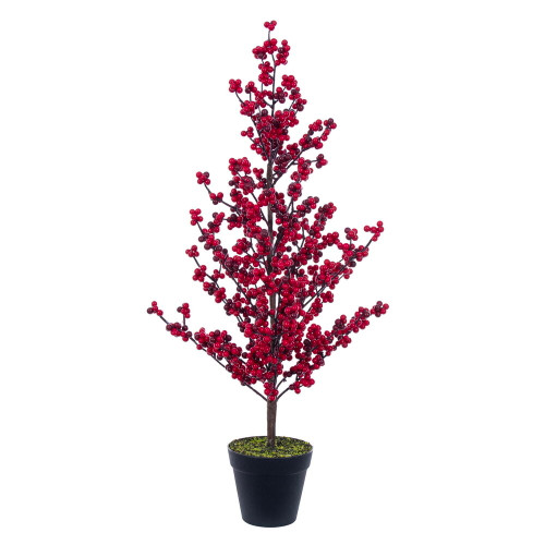 VIC-RS240128 - 28" Potted Red Berry Tree - Vickerman