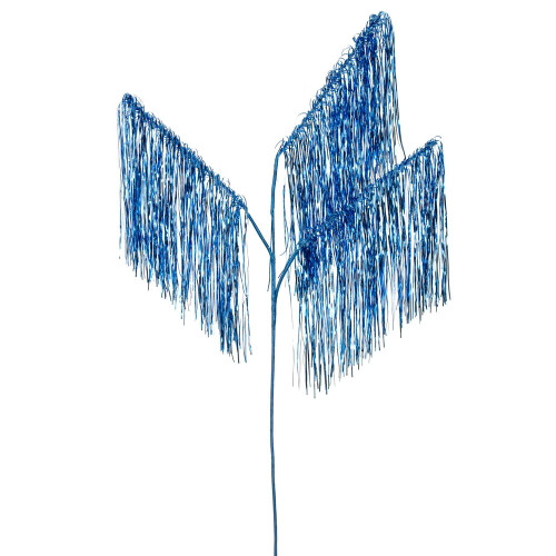 VIC-RX241302 - 36" Blue Tinsel Icicle 3-Tip Spray 3Pk - Vickerman