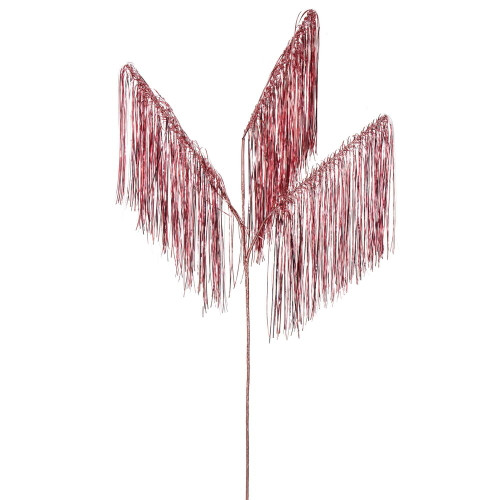 VIC-RX241358 - 36" Rose Gold Tinsel Icicle 3 Tip Spray 3Pk - Vickerman