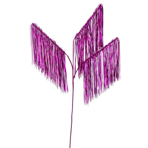 VIC-RX241370 - 36" Fuchsia Tin Icicle 3-Tip Spray 3Pk - Vickerman