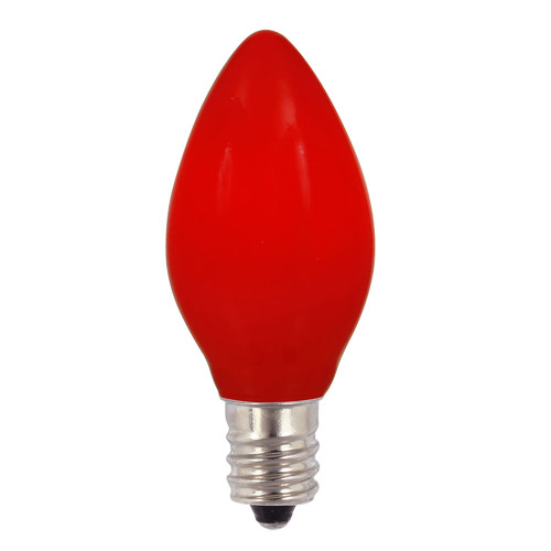 VIC-V471753-25 - C7 Ceramic Red 130V 5W Bulbs 25Bx - Vickerman