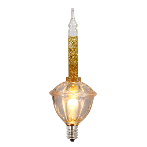 VIC-V490775 - C7 Gold Glitter Bubble 3Pk Repl Bulb - Vickerman