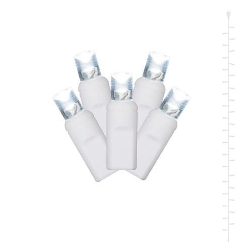 VIC-X13W559 - 50 Lights LED Twinkle Pure Wt WA 1Pc Curtain Warm White - Vickerman
