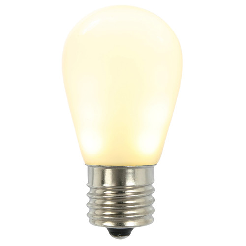 VIC-X14SC05-10 - S14 LED White Ceramic Bulb E26 Base, 10-Pack - Vickerman
