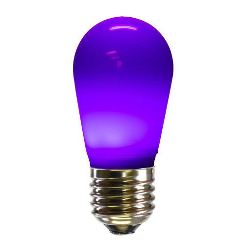 VIC-X14SC06-10 - S14 LED Purple Ceramic Bulb E26 Base, 10-Pack - Vickerman